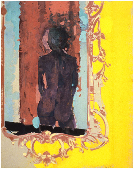 Md’R-V YELLOW WALL | 1988 | Gouache on Paper | 10.75" x 8.5"