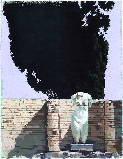 Ostia Antica | 2005 | Gouache on Paper | 9.75" x 7.5"
