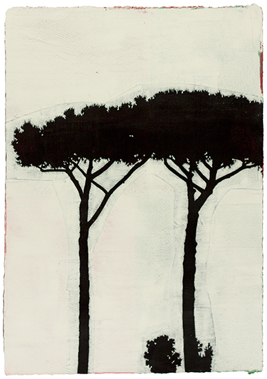 PARCO DELLI ACQUEDOTTI II | 2014 | Oil & Acrylic on Paper | 28.5" x 20"