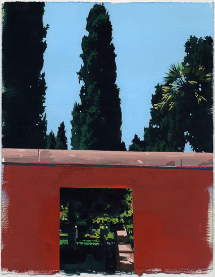 Protestant Cemetary | 2005 | Gouache on Paper | 9.75" x 7.5"