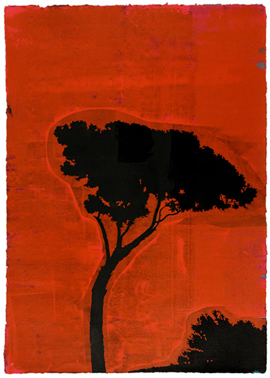 ROMA TREE 7 | 2010 | Oil & Acrylic on Paper | 28.5" x 20"