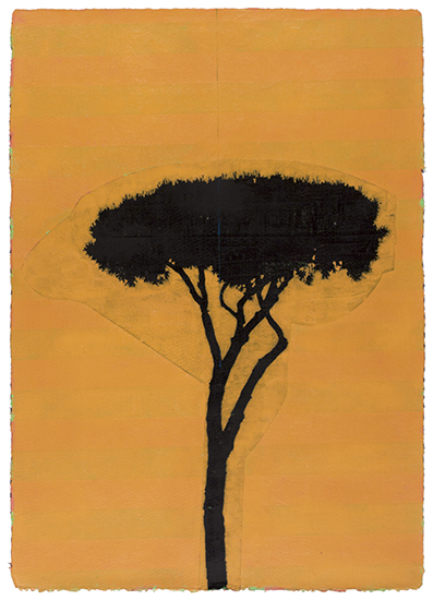 VILLA DORIA PAMPHILI IV | 2014 | Oil & Acrylic on Paper | 28.5" x 20"