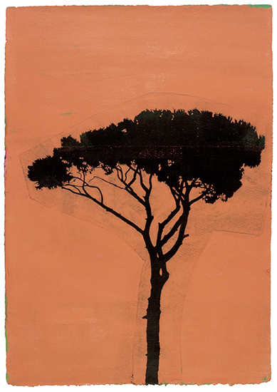 VILLA DORIA PAMPHILI I | 2014 | Oil & Acrylic on Paper | 28.5" x 20"