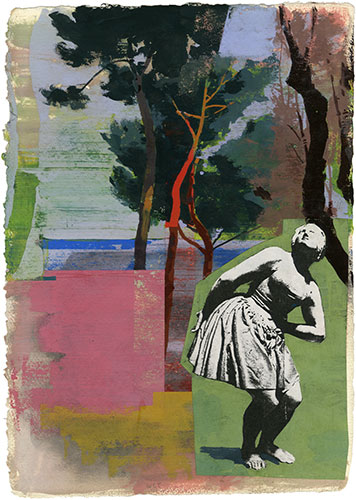 ROMA DANCER | 1996-97 | Gouache & Collage on Paper | 12" x 8.5"