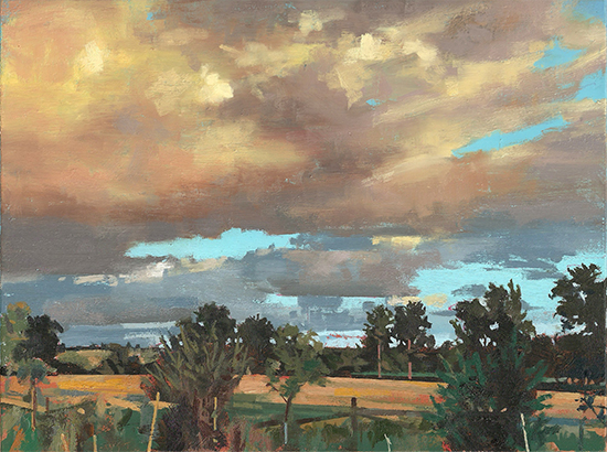 YELLOW CLOUDS | 2021 | Oil on Aluminum | 7" x 9.5"