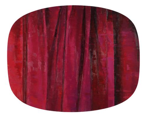 RED DRAPE | 2021 |15.5" x 18.5" x 2.25" | Oil on Panel