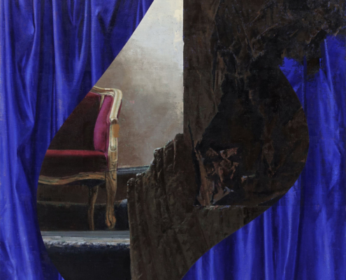 RED CHAIR | 2024 | Oil on Canvas | 56" x 48" | 142 x 122 cm